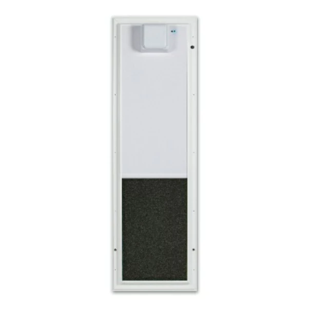 A Plexidor electronic dog door that can be installed into a wall or a door.